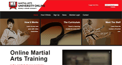 Desktop Screenshot of martialartsonlineuniversity.com