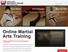 Tablet Screenshot of martialartsonlineuniversity.com